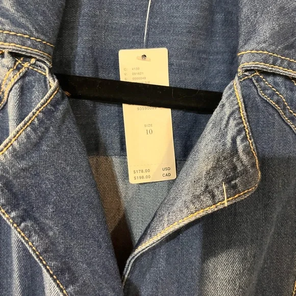 NWT Anthropologie Pilcro Short Sleeve Denim Button-Up Midi Shirt Dress - Picture 7 of 11